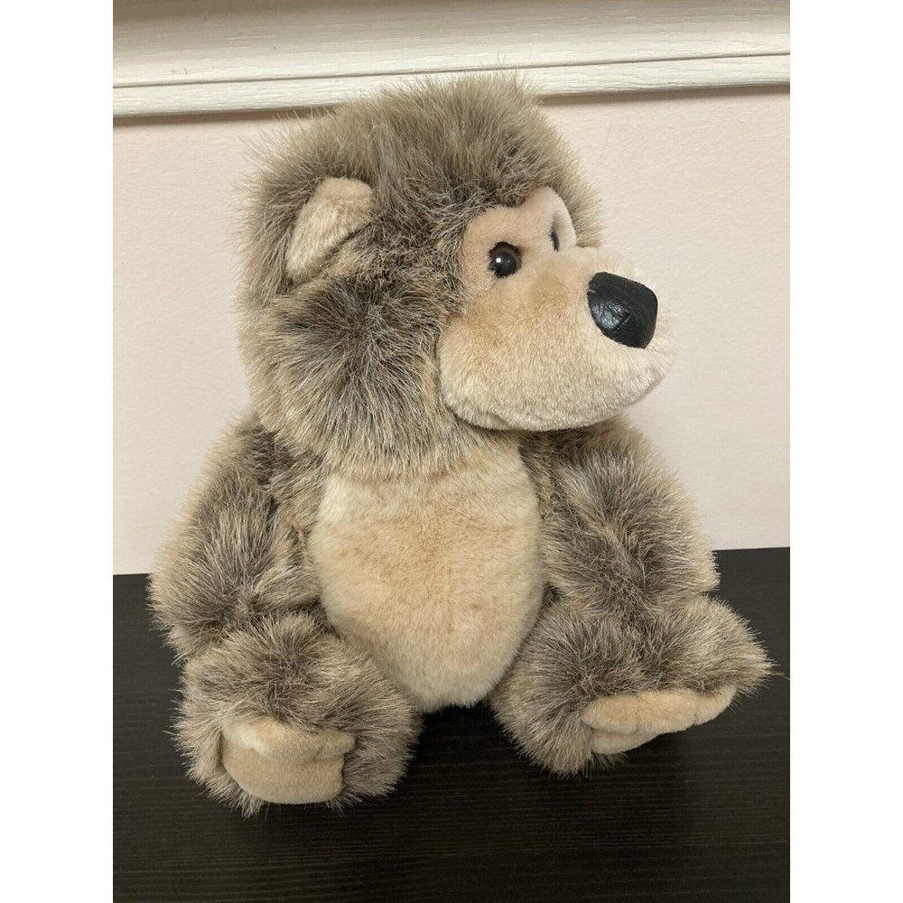 A&A Plush, Inc. Brown Bear 11” Seated Vintage 1992 Stuffed Animal Toy